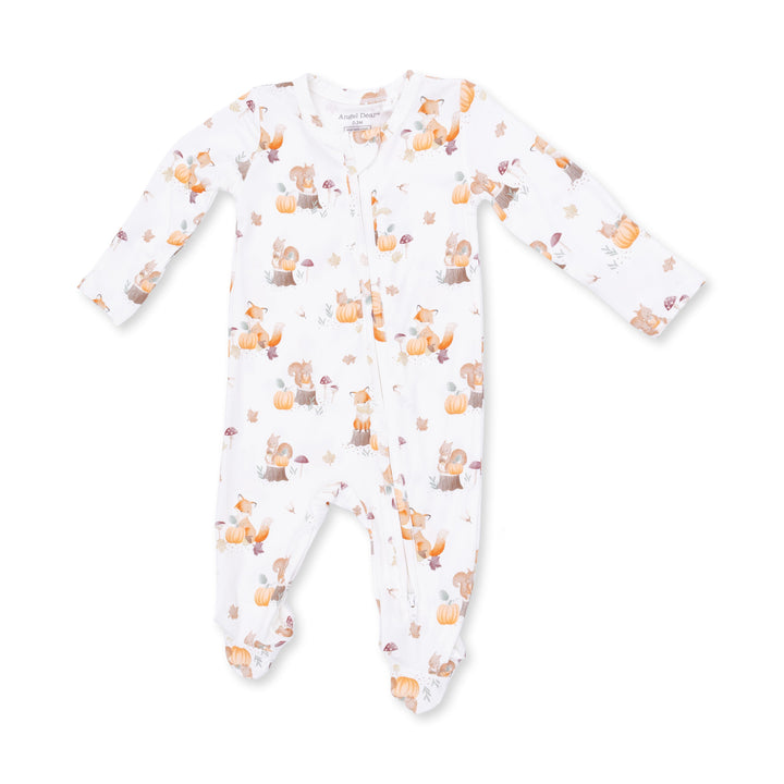 Angel Dear Woodland Animals with Pumpkins 2 Way Zipper Footie
