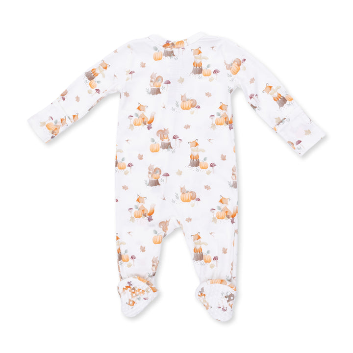 Angel Dear Woodland Animals with Pumpkins 2 Way Zipper Footie