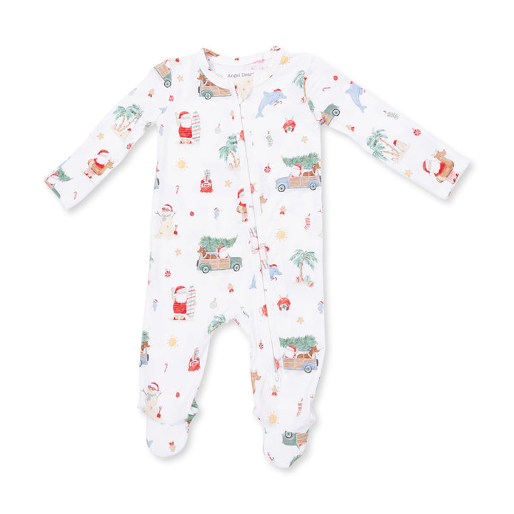 Angel Dear Beach Christmas 2 Way Zipper Footie