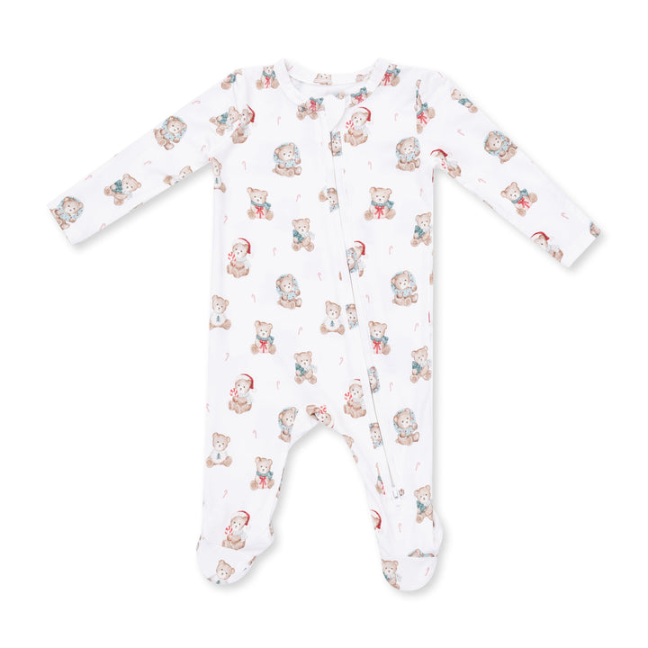 Angel Dear Christmas Teddy Bears Uni 2 Way Zipper Footie