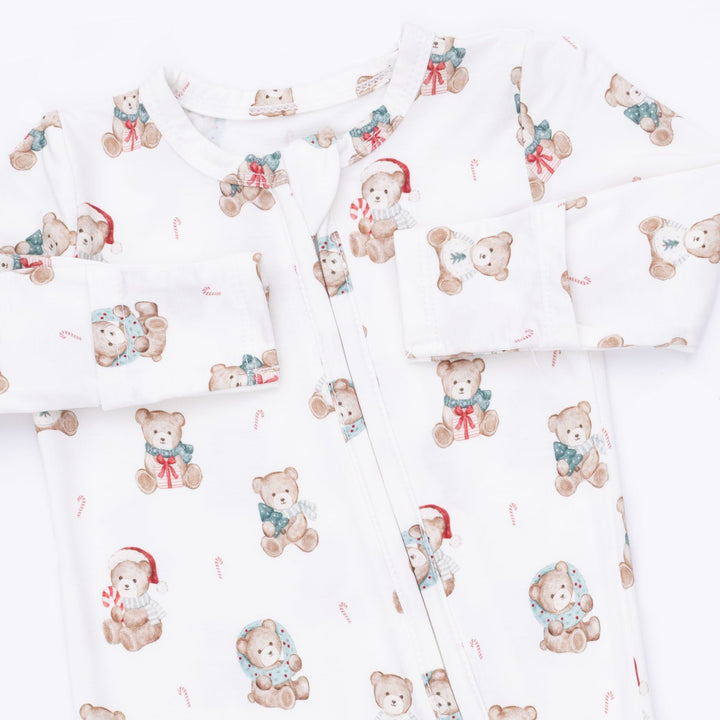 Angel Dear Christmas Teddy Bears Uni 2 Way Zipper Footie