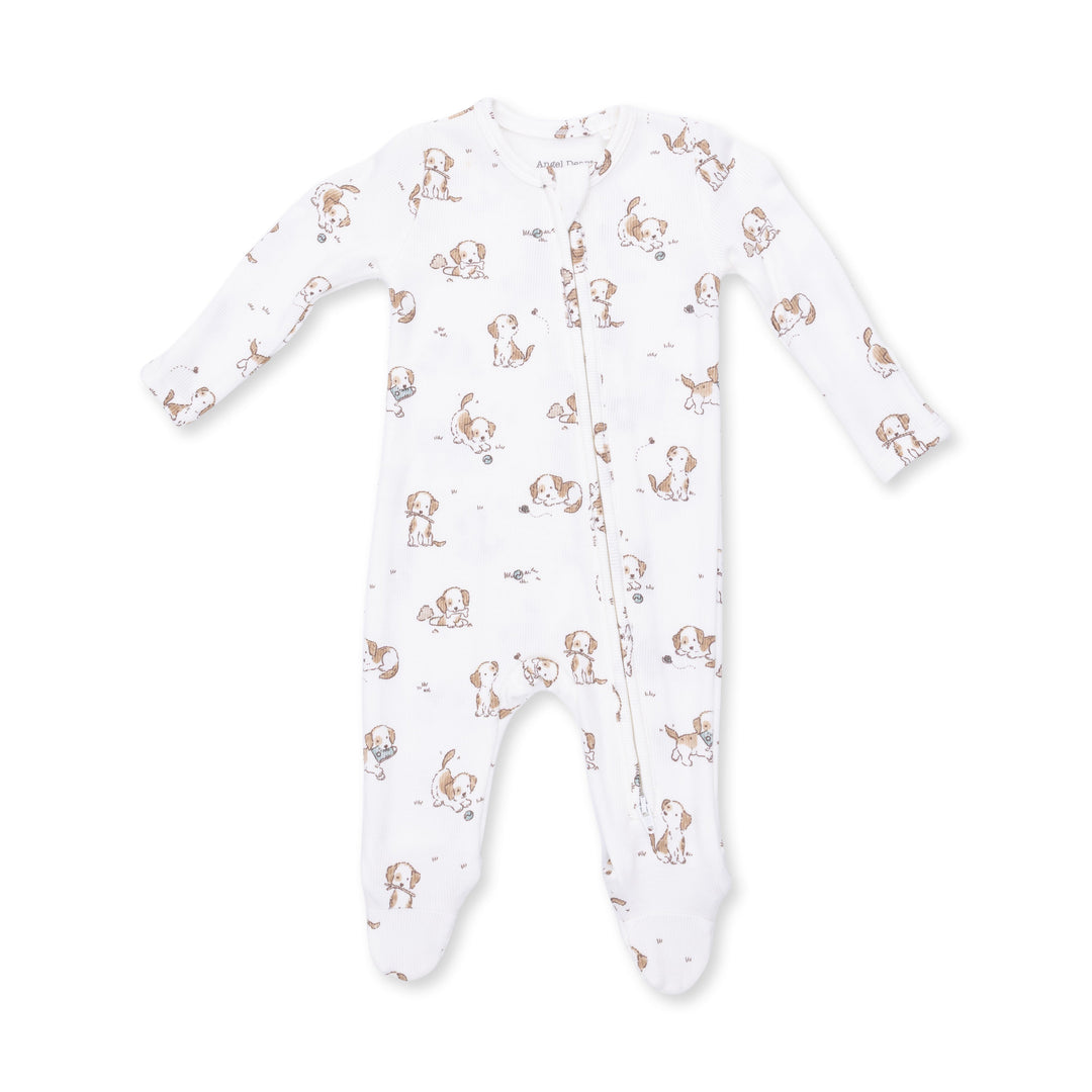 Angel Dear Explorer Puppy Blue 2 Way Zipper Footie