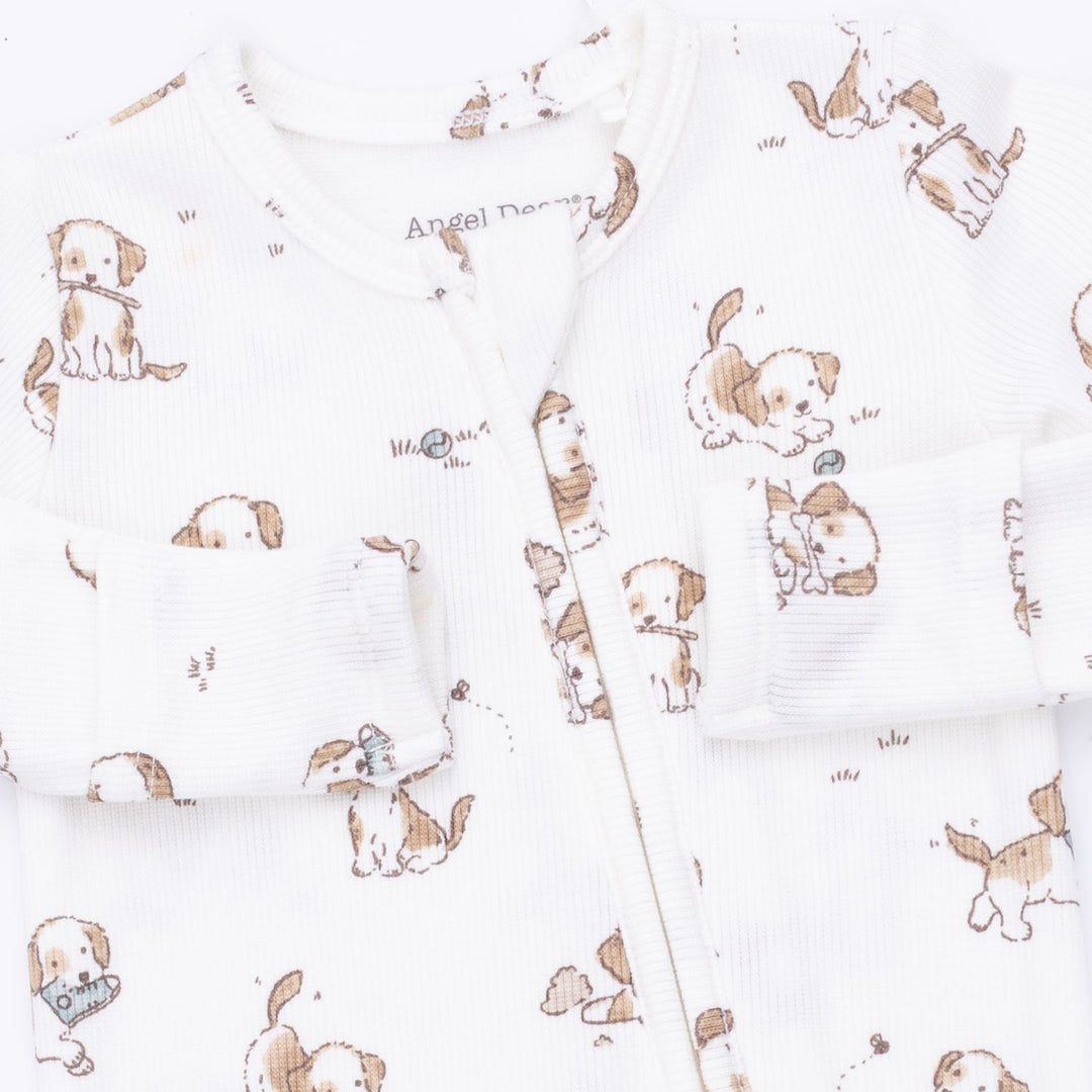 Angel Dear Explorer Puppy Blue 2 Way Zipper Footie
