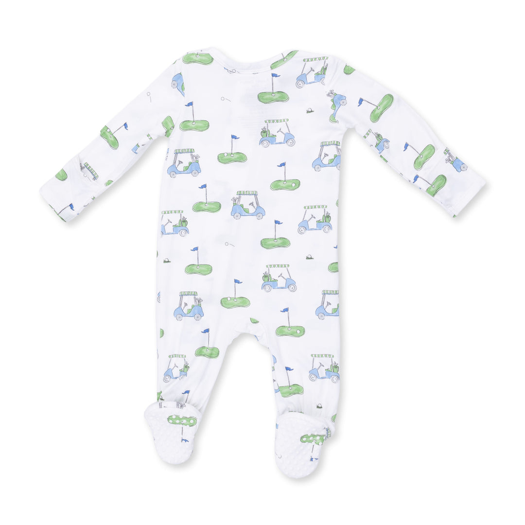 Angel Dear Golf Carts Blue 2 Way Zipper Footie