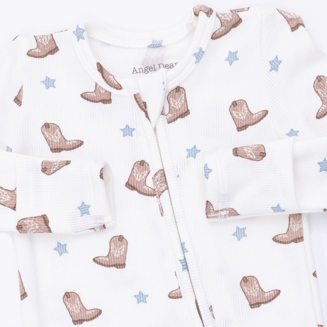 Angel Dear Mini Cowboy Boots 2 Way Zipper Footie