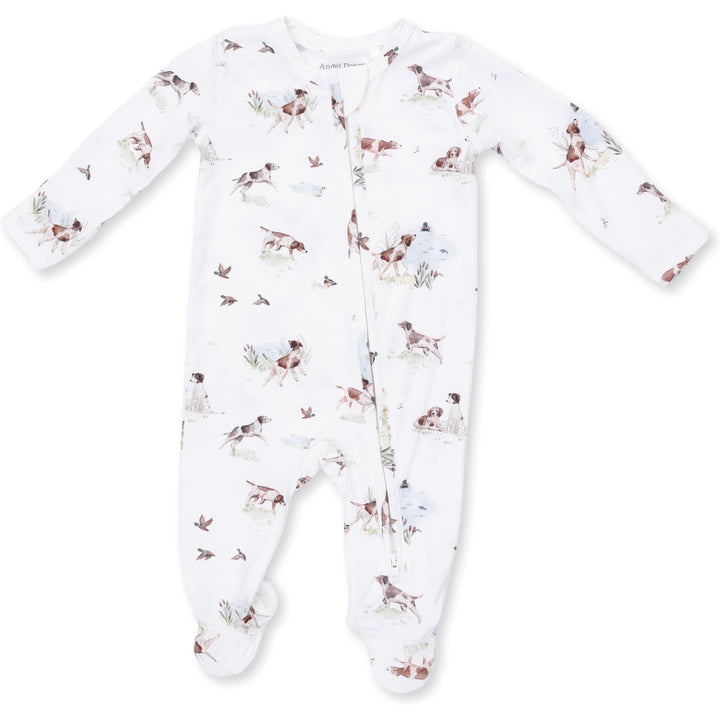 Angel Dear Pointer Pups & Duck Buddies 2 Way Zipper Footie