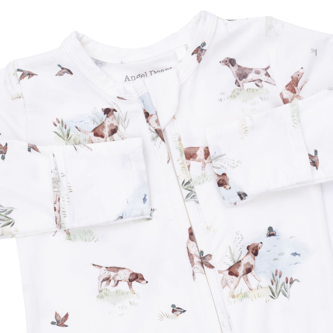 Angel Dear Pointer Pups & Duck Buddies 2 Way Zipper Footie