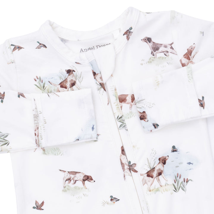 Angel Dear Pointer Pups & Duck Buddies 2 Way Zipper Footie