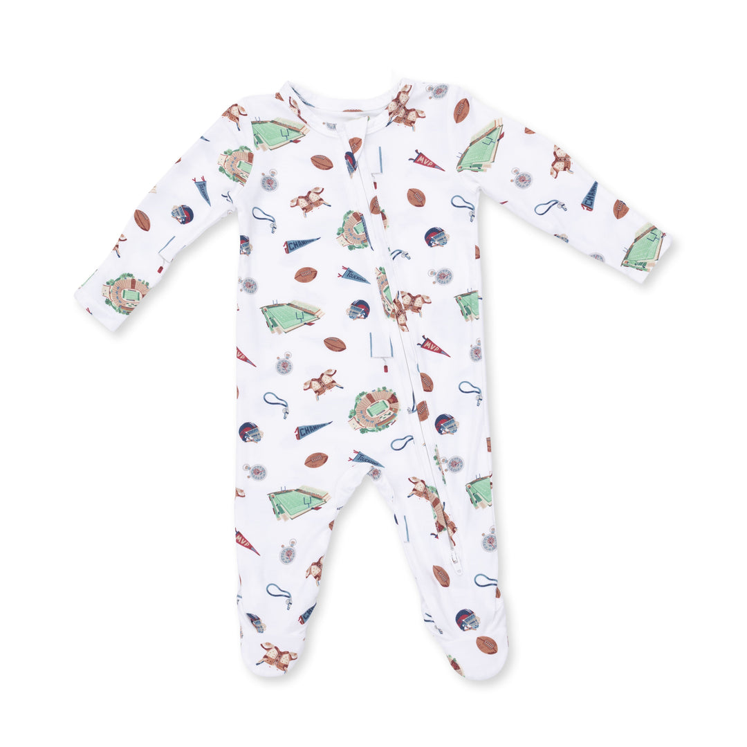 Angel Dear Vintage Football 2 Way Zipper Footie