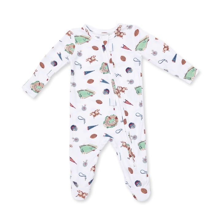Angel Dear Vintage Football 2 Way Zipper Footie
