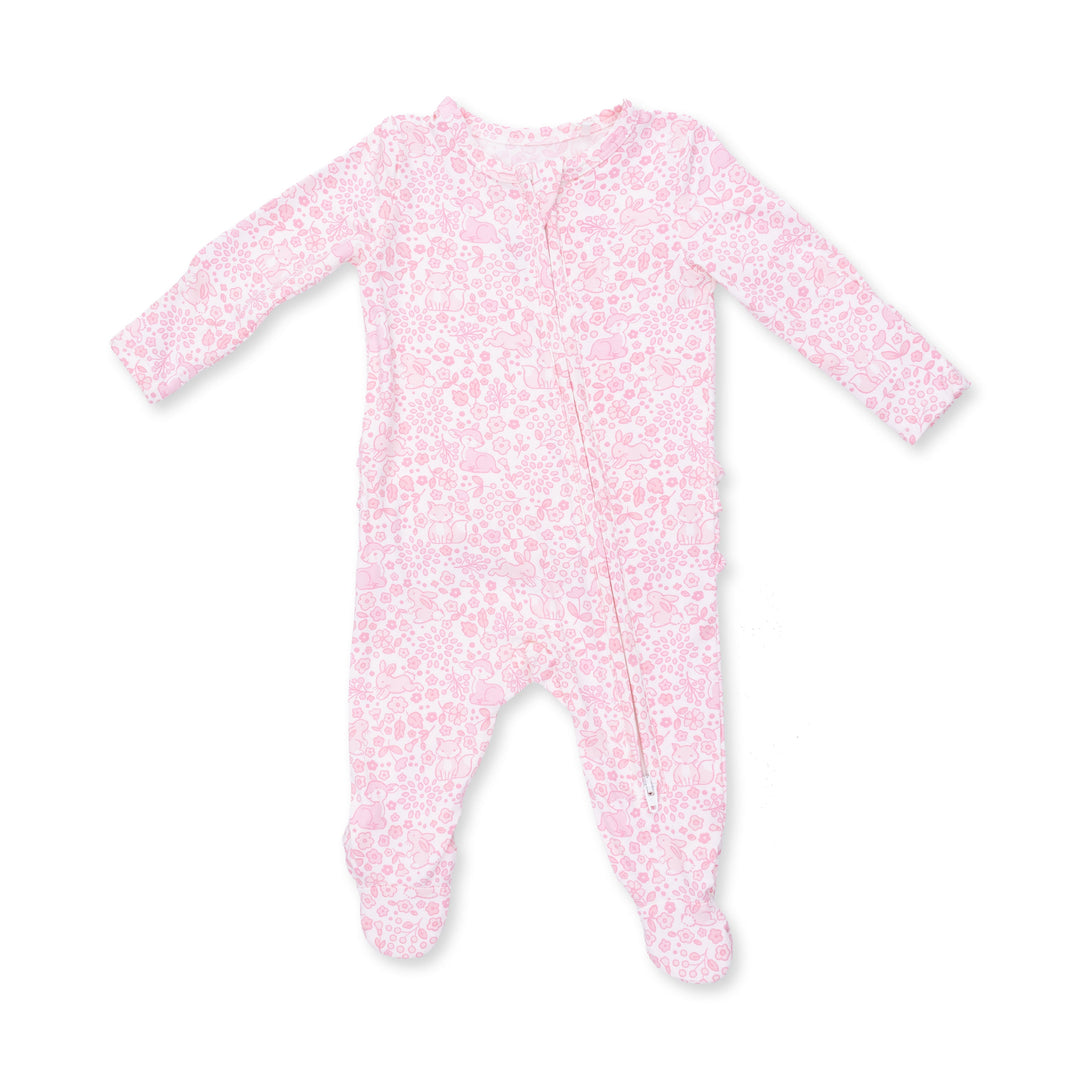 Angel Dear Baby Woodland 2 Way Ruffle Back Zipper Footie