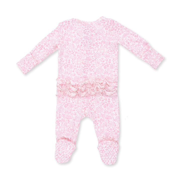 Angel Dear Baby Woodland 2 Way Ruffle Back Zipper Footie