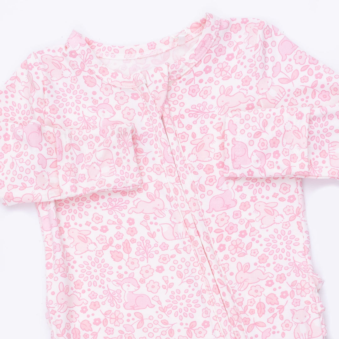 Angel Dear Baby Woodland 2 Way Ruffle Back Zipper Footie