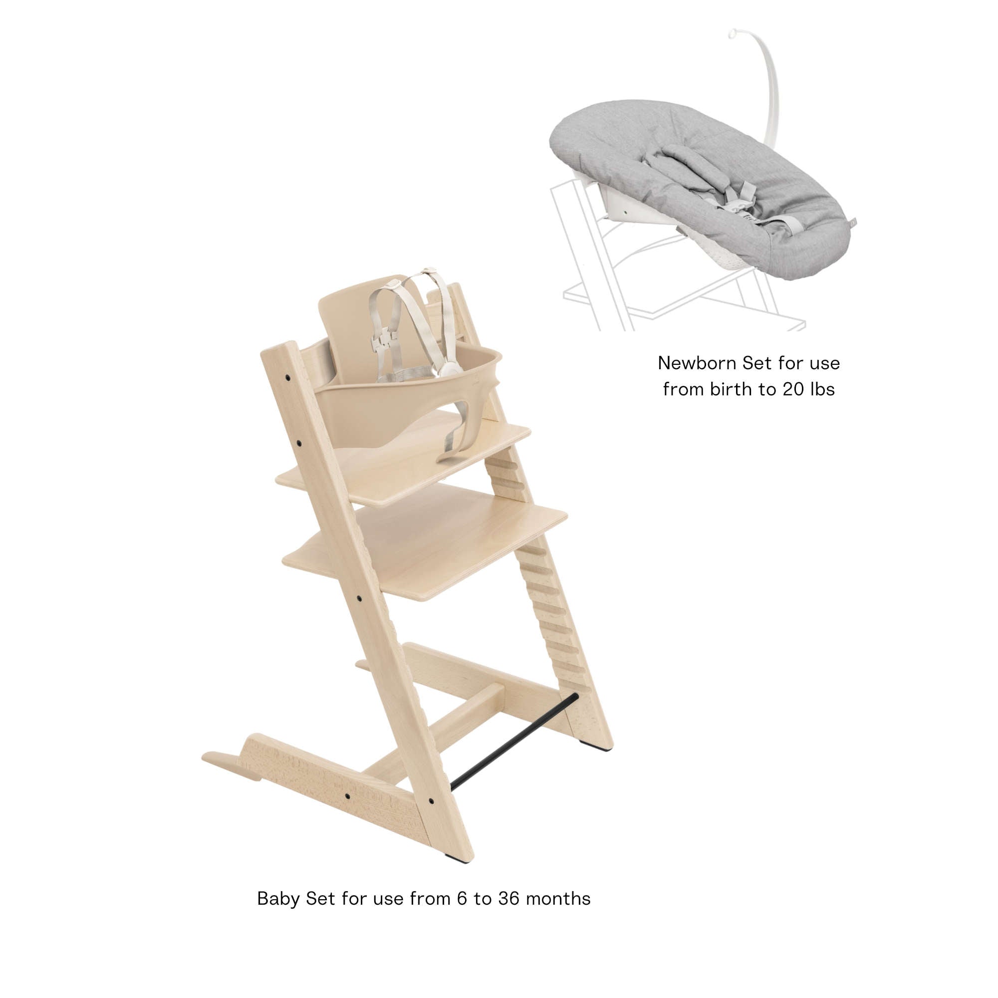 Shop Stokke Tripp Trapp High Chair² with Newborn Set - Li'l Baby