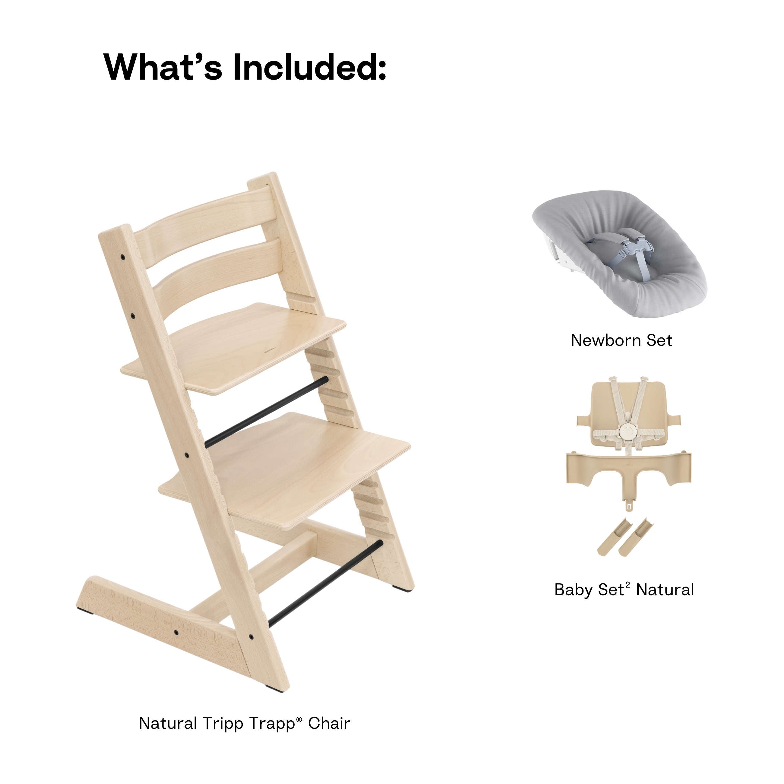 Shop Stokke Tripp Trapp High Chair² with Newborn Set - Li'l Baby