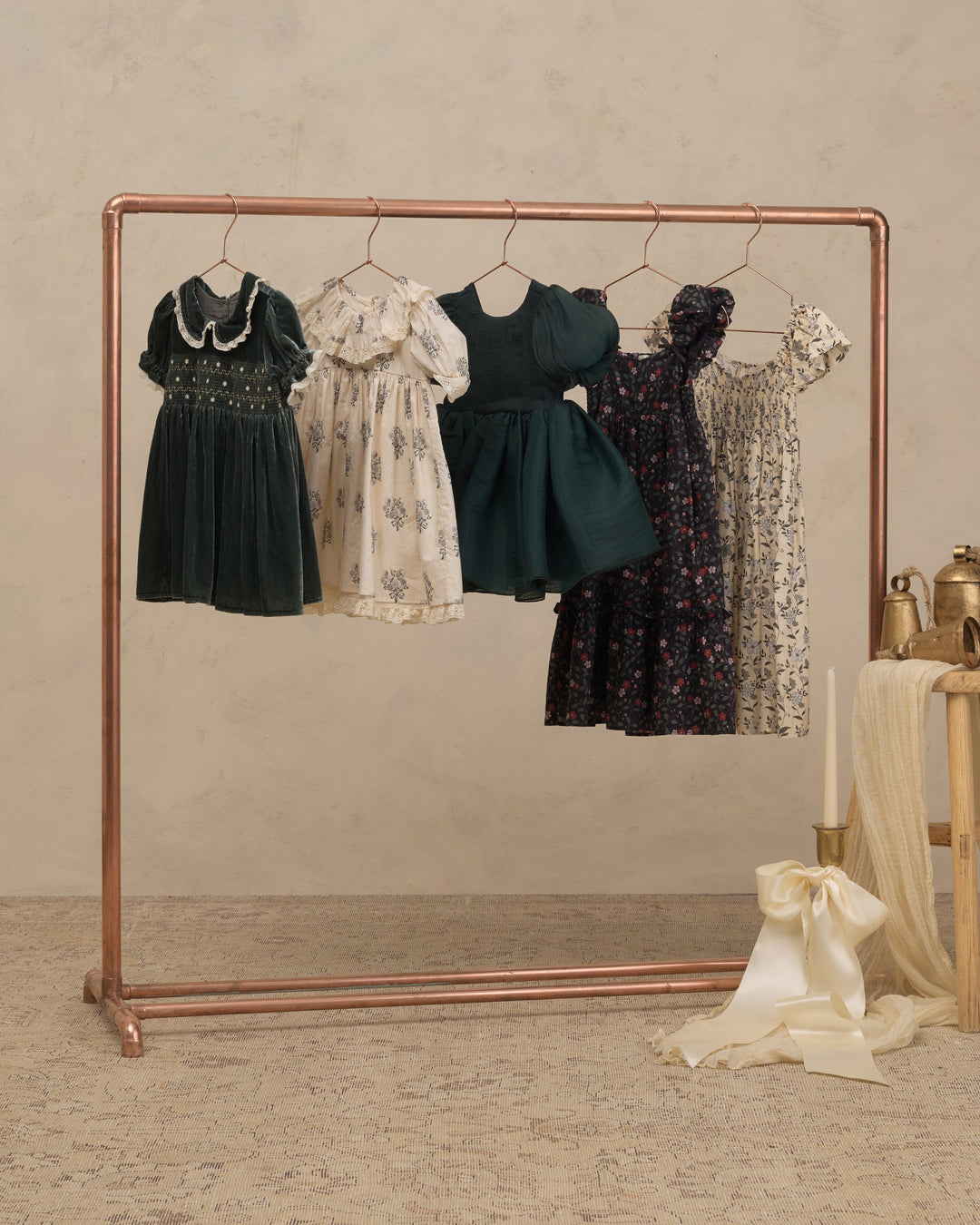 Sofia Dress - Green Shimmer