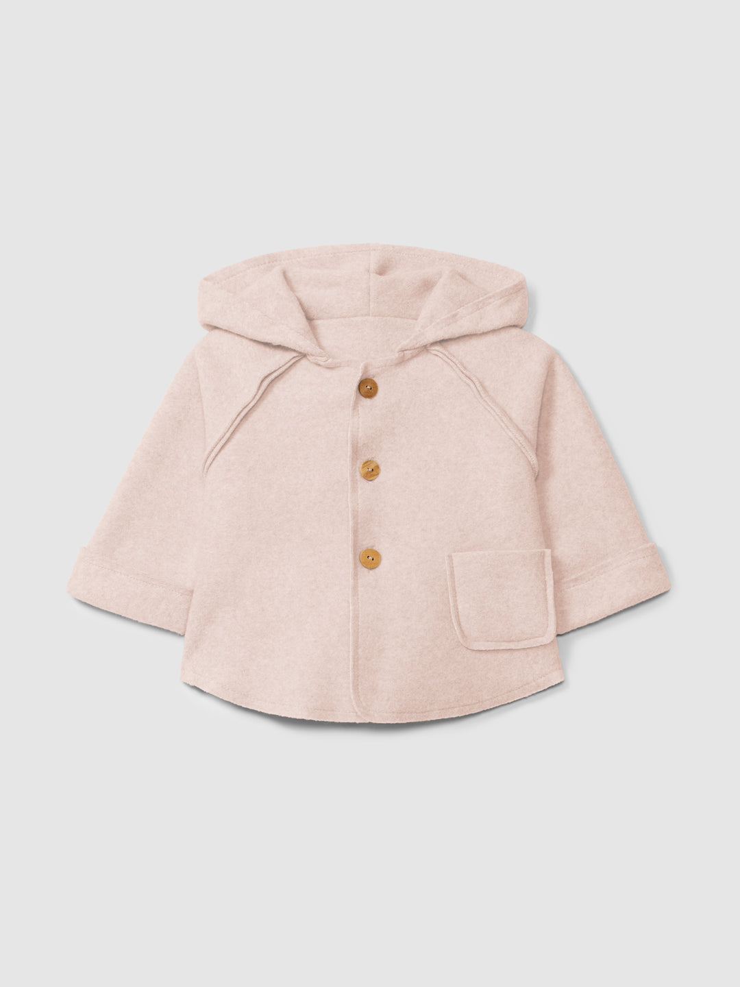 Organic Cotton Hooded Jacket - Pink