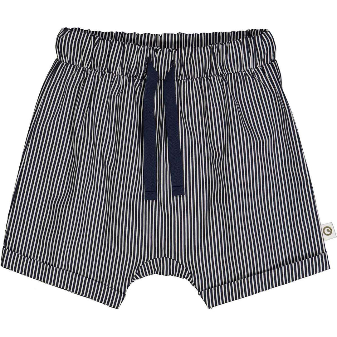 Poplin Stripe Shorts Cream/Night Blue