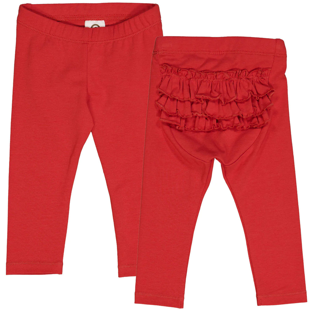 Cozy Me Frill Pants Apple Red