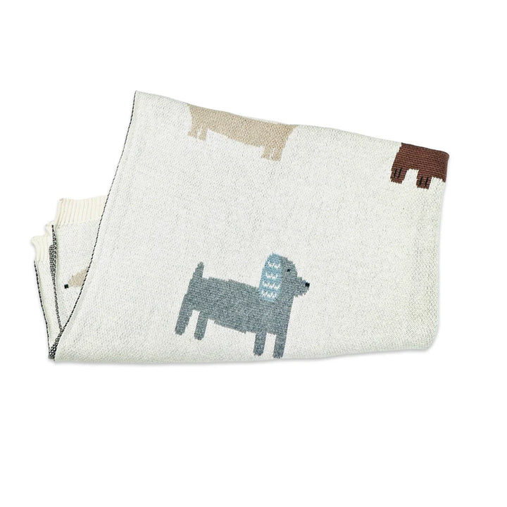 Buddy Dog Organic Cotton Jacquard Blanket