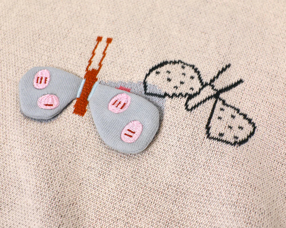 Butterfly Jacquard Sweater Knit Blanket