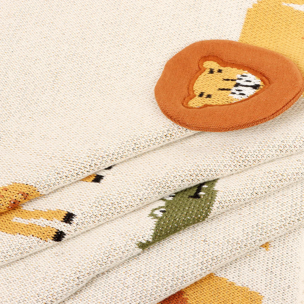 Savannah Safari Jacquard Sweater Knit Blanket
