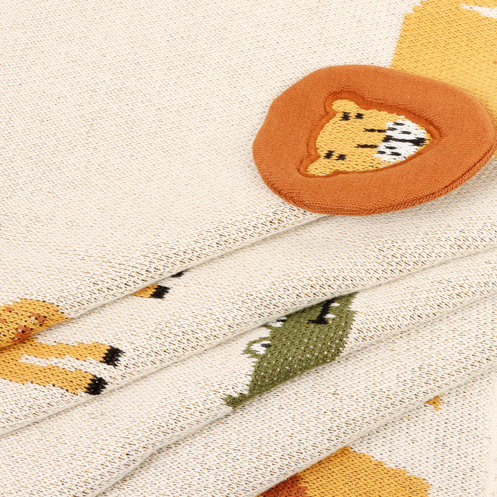 Savannah Safari Jacquard Sweater Knit Blanket