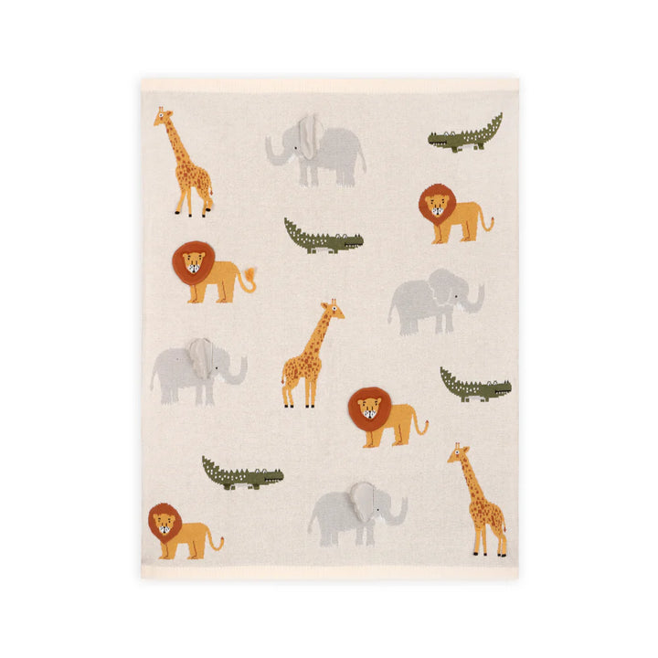 Savannah Safari Jacquard Sweater Knit Blanket