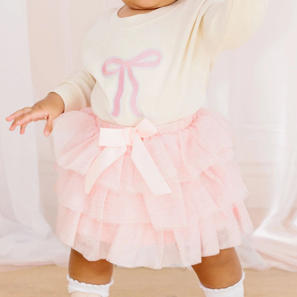 Ballet Bow Tiered Tutu Skirt