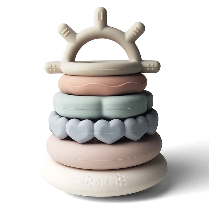 Silicone Stacking Ring Tower - Sun