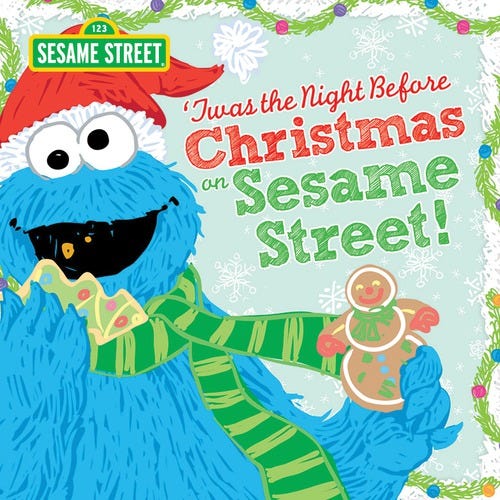 'Twas the Night Before Christmas on Sesame Street book cover