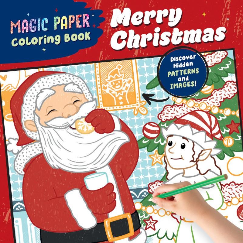 Magic Paper Coloring Book: Merry Christmas! book cover