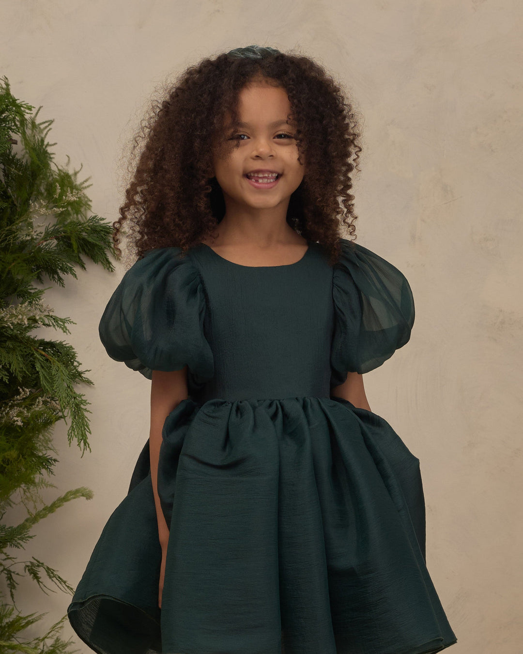 Sofia Dress - Green Shimmer