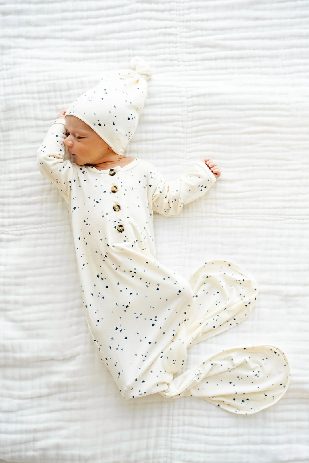 George Ribbed Knotted Gown