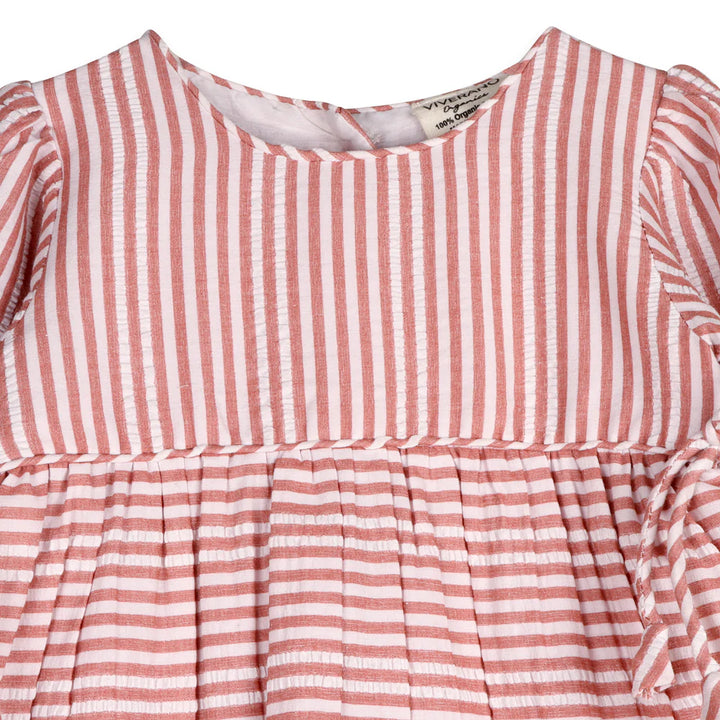 Vivienne Striped Embroidered Dress & Bloomer