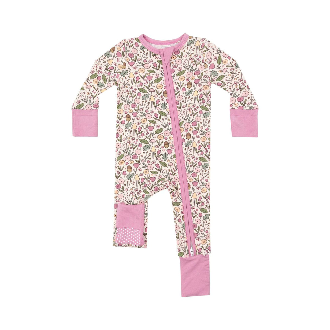 Acorn Floral 2 Way Zipper Romper Angel Dear 3-6M   [variant_option4] [variant_option5] [variant_option6] [variant_option7] [variant_option8] [variant_option9] 1