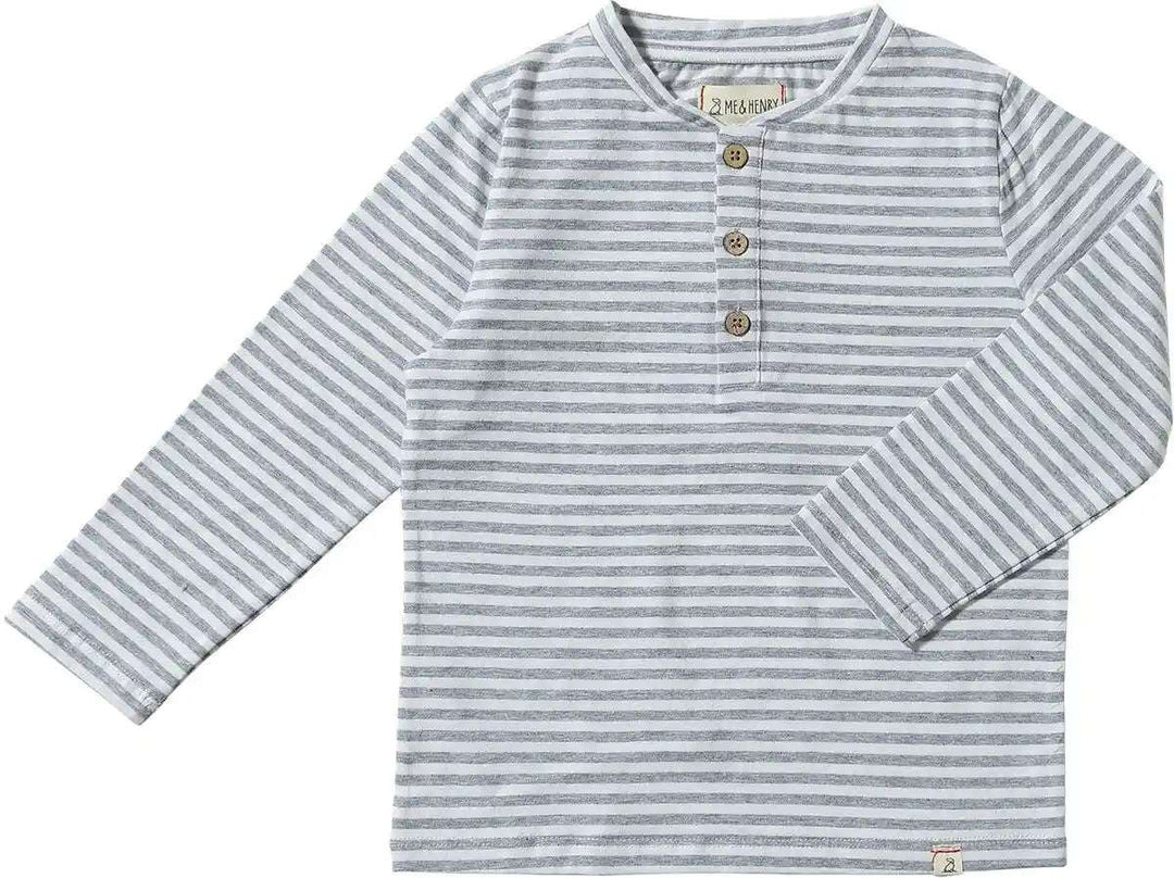 Adams Henley- Grey/white Stripe Me & Henry 2-3Y   [variant_option4] [variant_option5] [variant_option6] [variant_option7] [variant_option8] [variant_option9] 1