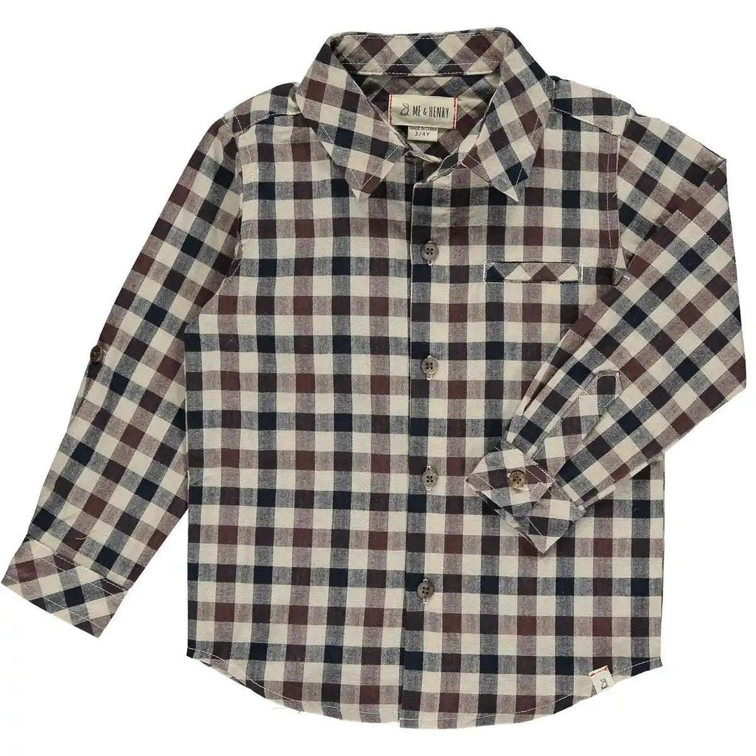 Atwood Woven Shirt - Brown/Black Plaid Me & Henry 12-18M   [variant_option4] [variant_option5] [variant_option6] [variant_option7] [variant_option8] [variant_option9] 1