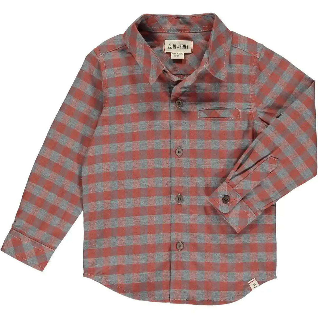 Atwood Woven Shirt - Rust Plaid Me & Henry 12-18M   [variant_option4] [variant_option5] [variant_option6] [variant_option7] [variant_option8] [variant_option9] 1