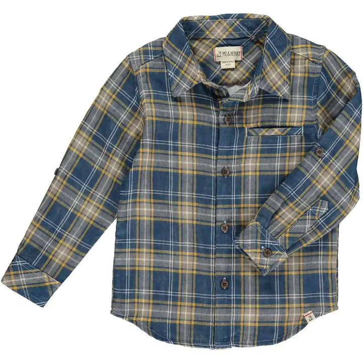 Atwood blue/gold Plaid Shirt Me & Henry 12-18M   [variant_option4] [variant_option5] [variant_option6] [variant_option7] [variant_option8] [variant_option9] 1