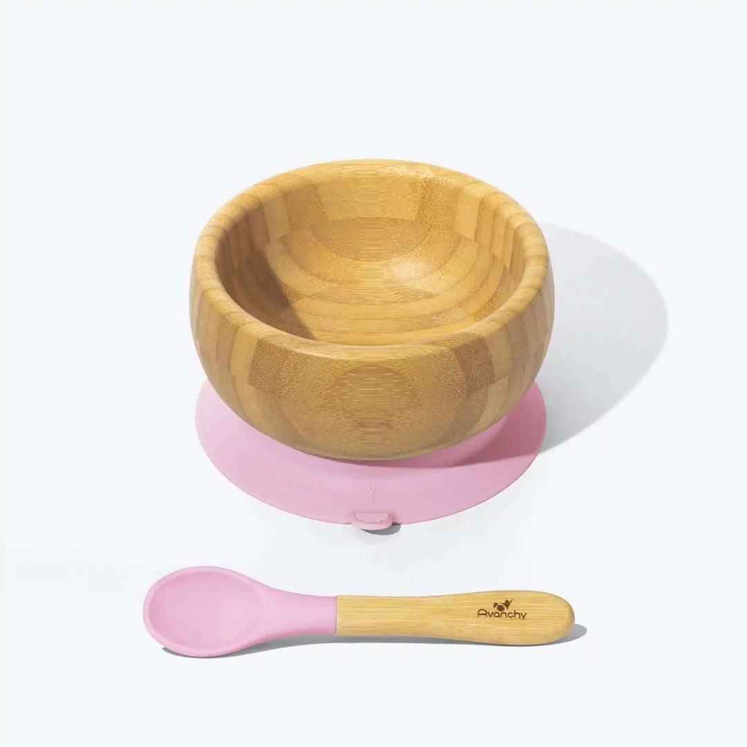 Avanchy Bamboo Suction Bowl + Spoon Avanchy Pink   [variant_option4] [variant_option5] [variant_option6] [variant_option7] [variant_option8] [variant_option9] 2