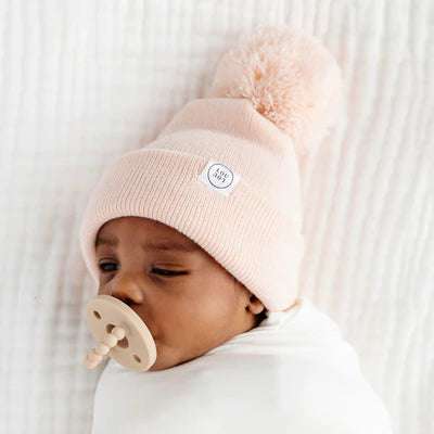 Baby Beanie with Pom - Blush Pink Lou Lou and Company    [variant_option4] [variant_option5] [variant_option6] [variant_option7] [variant_option8] [variant_option9] 2