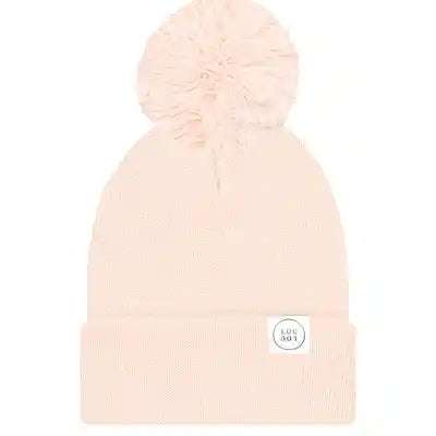 Baby Beanie with Pom - Blush Pink Lou Lou and Company    [variant_option4] [variant_option5] [variant_option6] [variant_option7] [variant_option8] [variant_option9] 1