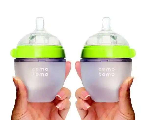 Baby Bottle 5oz Twin Pack - Green Comotomo    [variant_option4] [variant_option5] [variant_option6] [variant_option7] [variant_option8] [variant_option9] 2