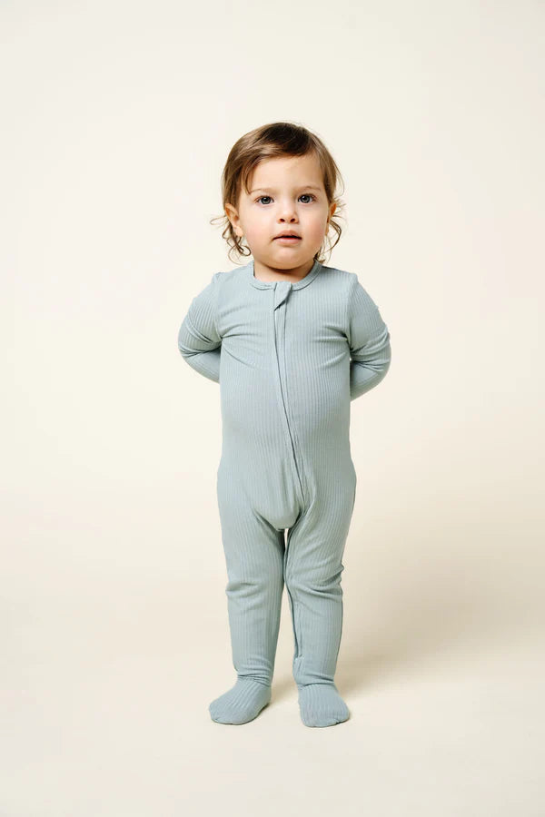 Bailey Ribbed Zipper Footie