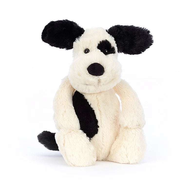 Shop Bashful Rufferty Black & Cream Puppy Medium - Li'l Baby Sprouts