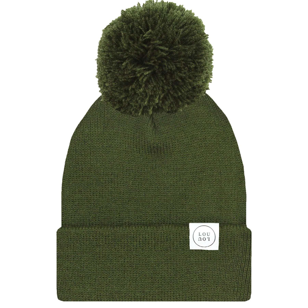 Beanie with Pom - Olive Green Lou Lou and Company Infant   [variant_option4] [variant_option5] [variant_option6] [variant_option7] [variant_option8] [variant_option9] 1