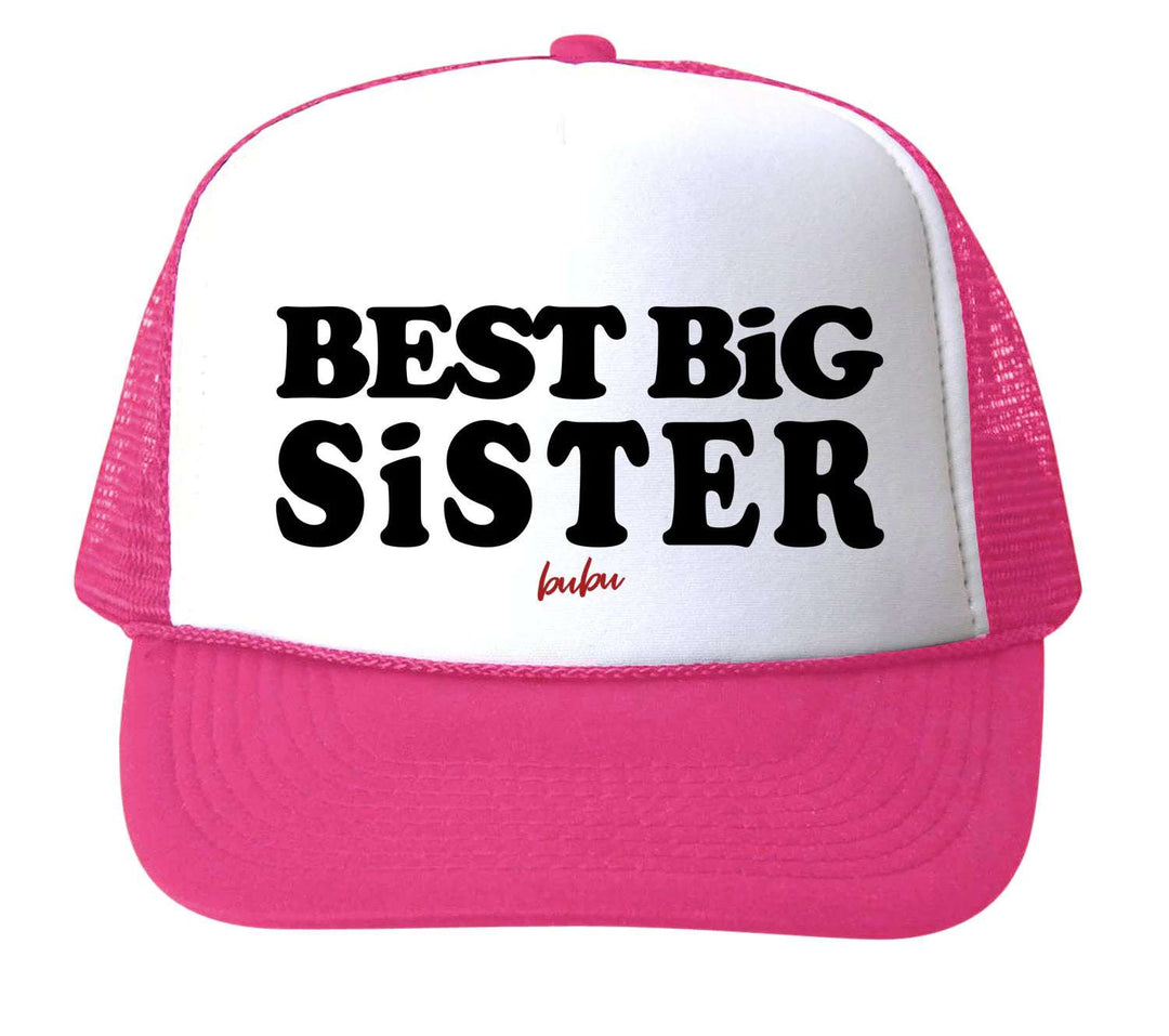 Best Big Sister Hot Pink Trucker Hat Bubu hats Baby   [variant_option4] [variant_option5] [variant_option6] [variant_option7] [variant_option8] [variant_option9] 1