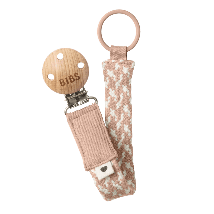 Bibs Pacifier Clip- Blush/Ivory BIBS One Size   [variant_option4] [variant_option5] [variant_option6] [variant_option7] [variant_option8] [variant_option9] 1