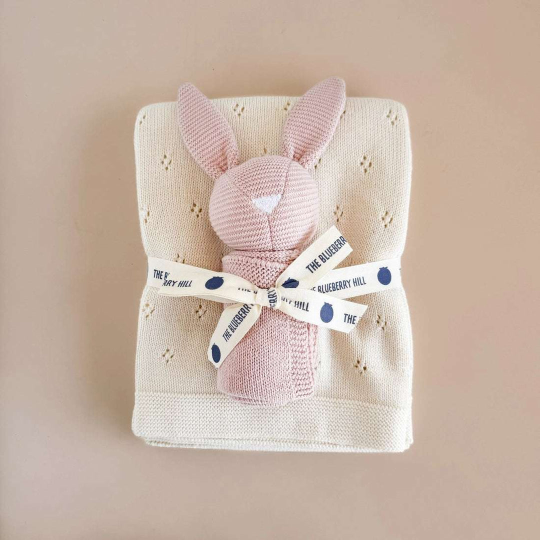 Blush Bunny Lovey Cream Blanket Set The Blueberry Hill    [variant_option4] [variant_option5] [variant_option6] [variant_option7] [variant_option8] [variant_option9] 1